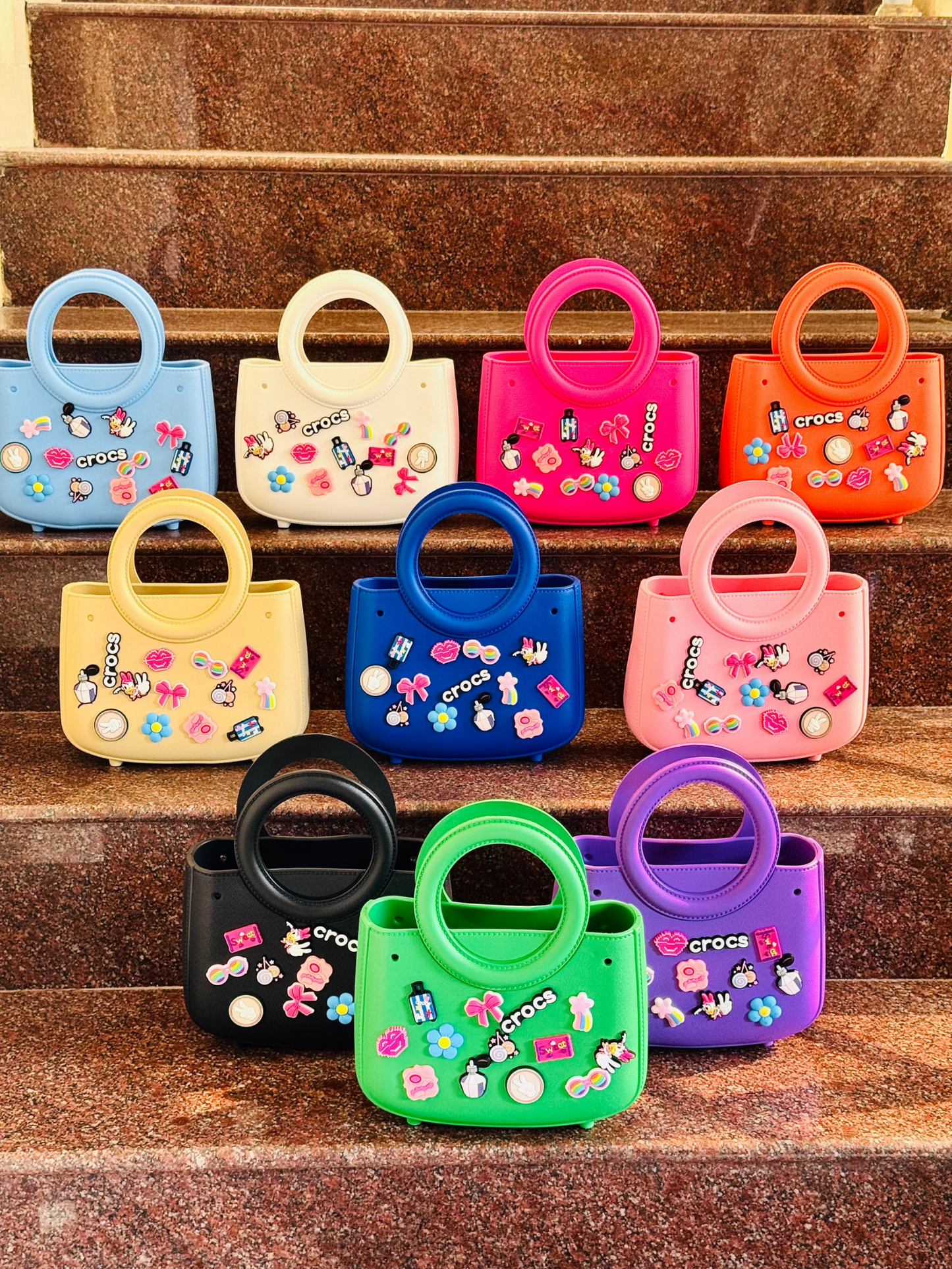 Round Handle Crocs Beach Bag