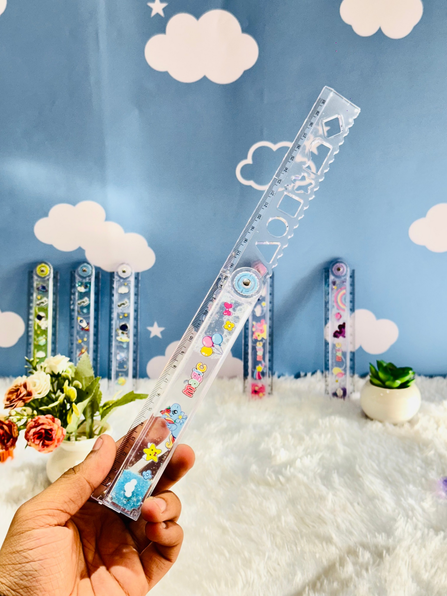 Folding Ruler With Shapes