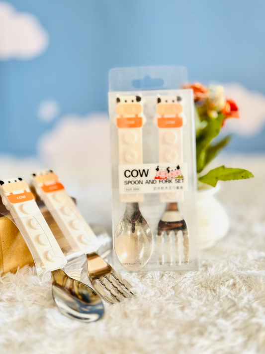 Cute Cow Spoon & Fork Set