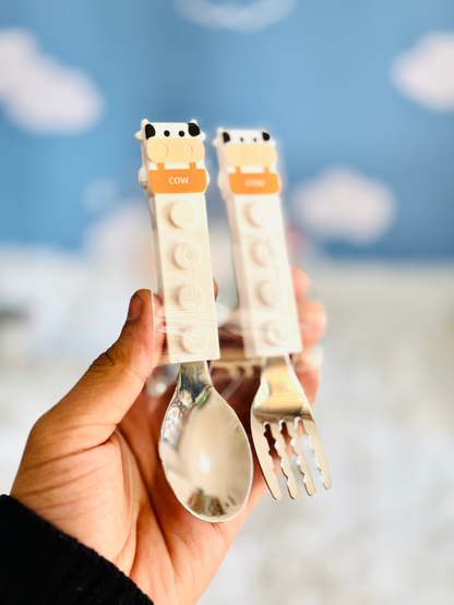 Cute Cow Spoon & Fork Set