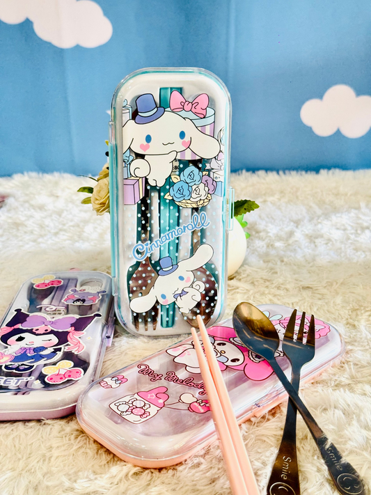 Sanrio Cutlery Set With Chopsticks