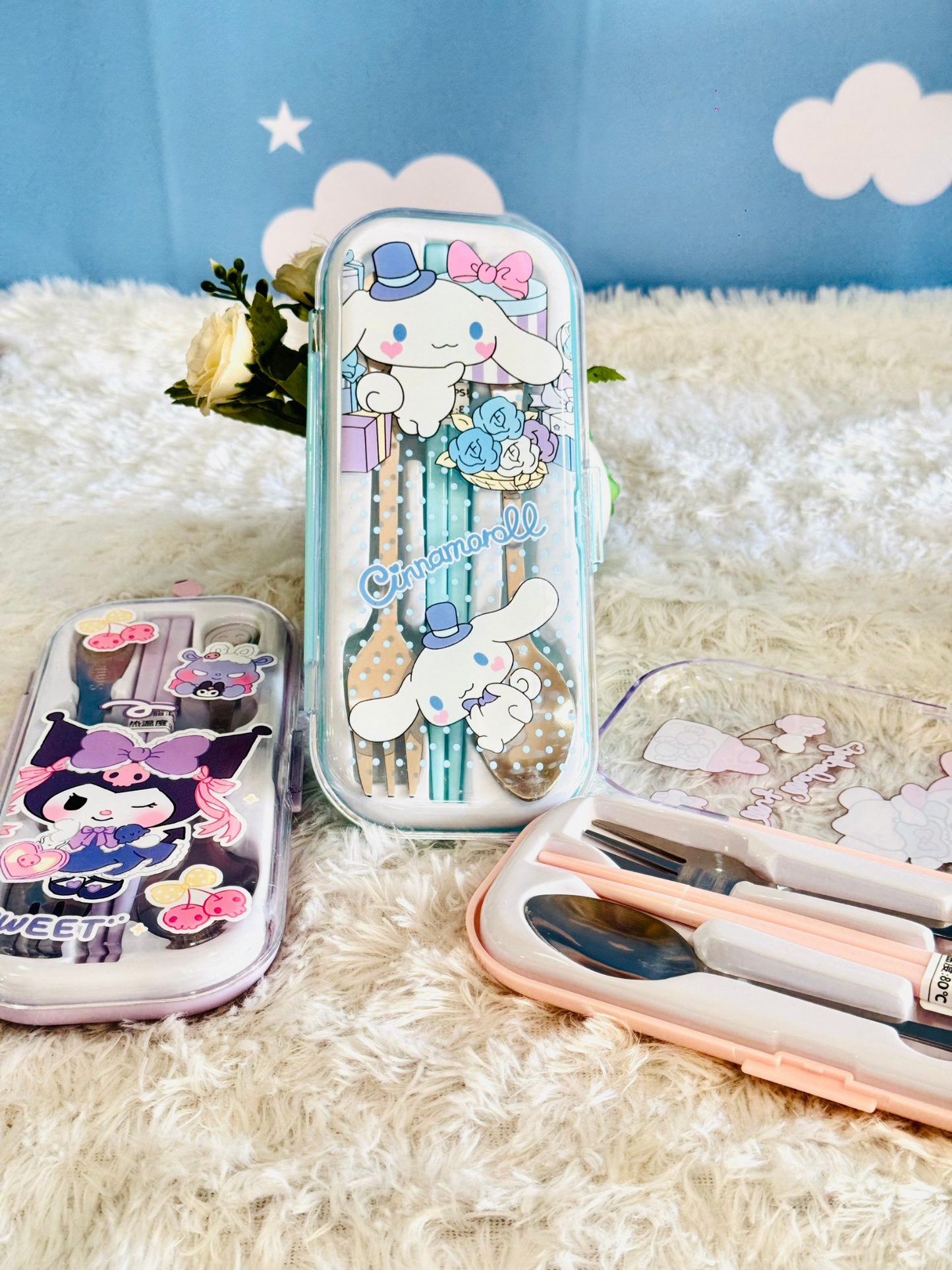 Sanrio Cutlery Set With Chopsticks