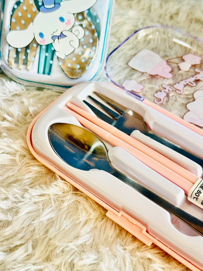 Sanrio Cutlery Set With Chopsticks