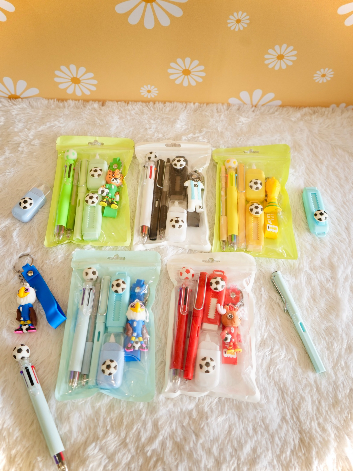 6ps Football Stationery Set