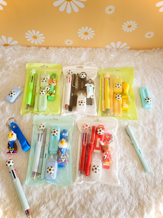 6ps Football Stationery Set