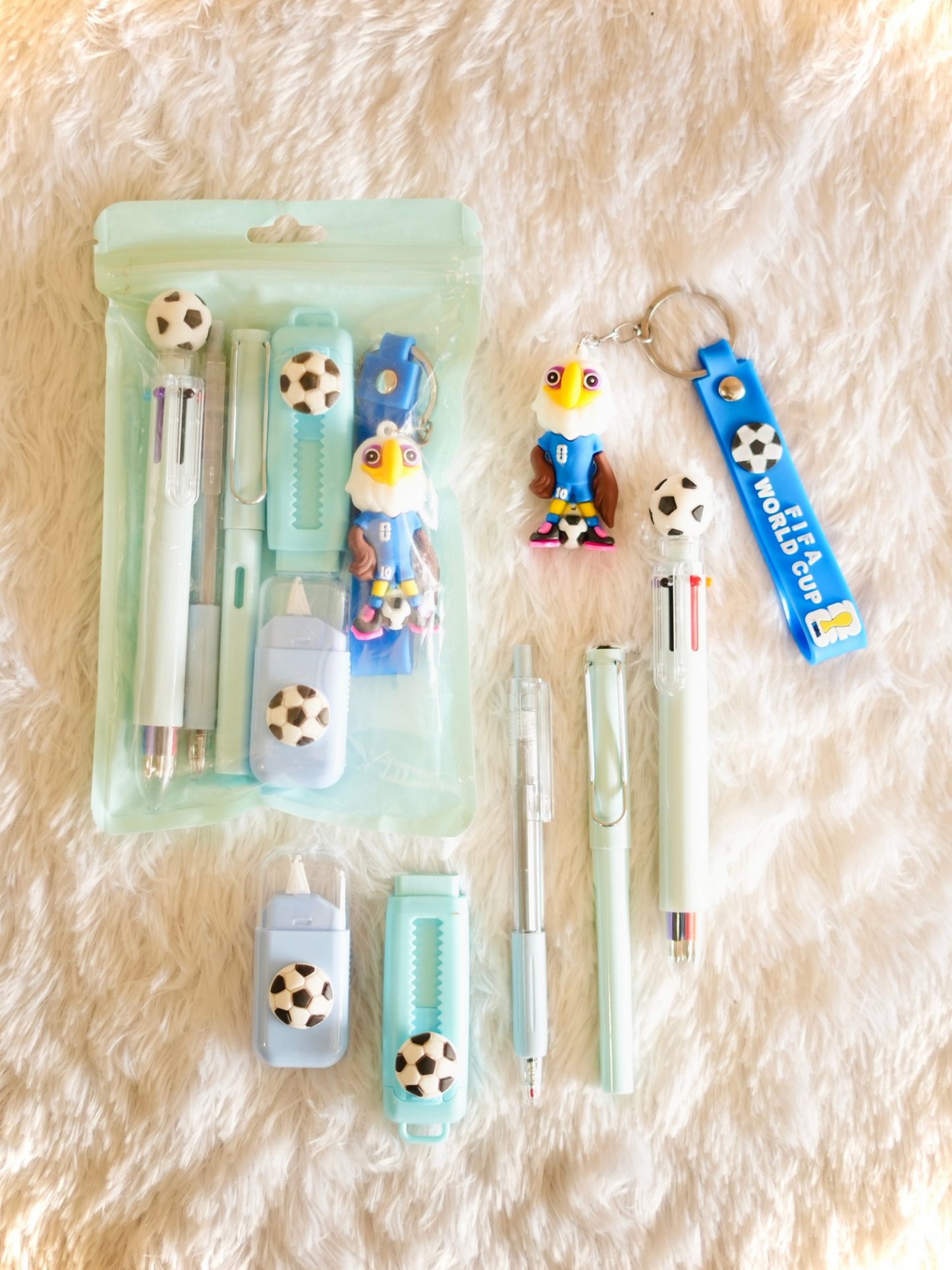 6ps Football Stationery Set