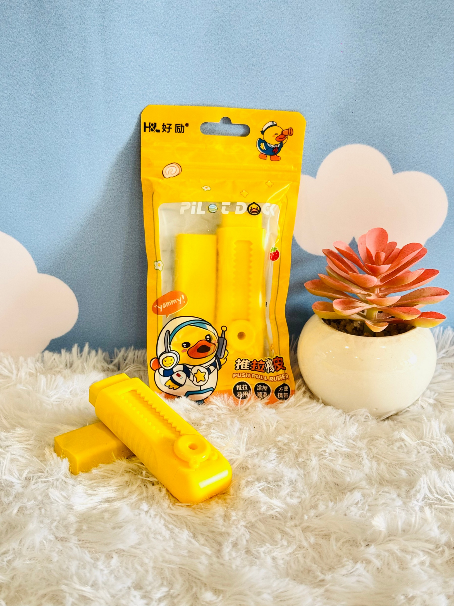 Pen Style Push Pull Eraser