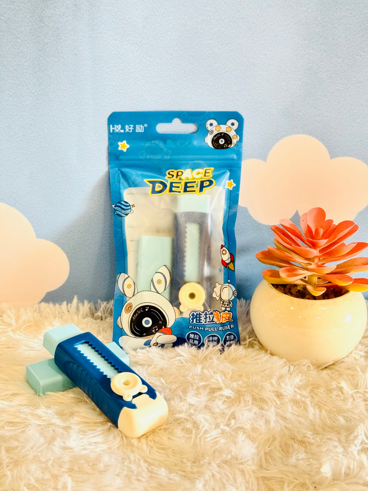 Pen Style Push Pull Eraser