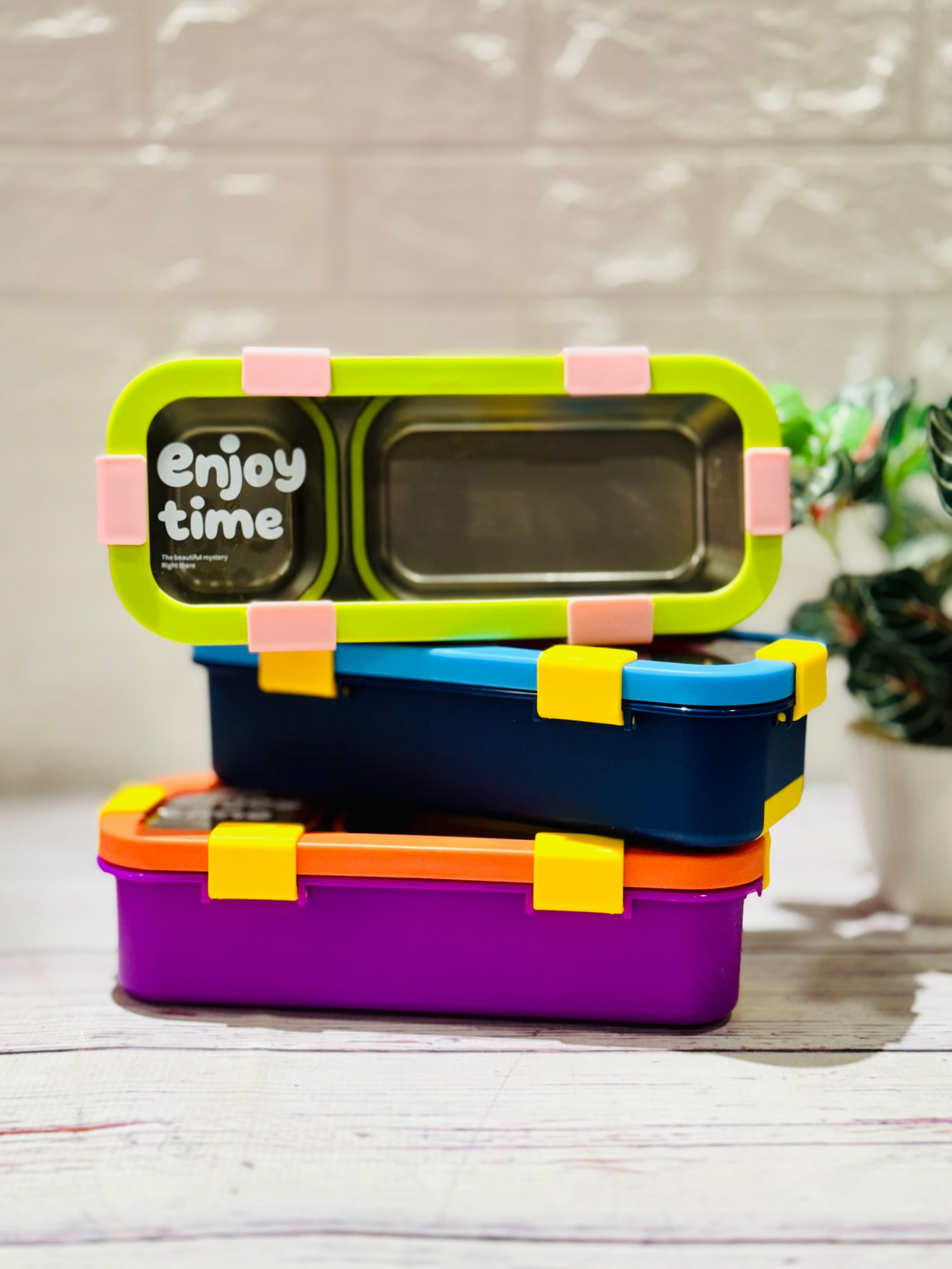Enjoy Time Rectangular SS Leak Proof Lunch Box