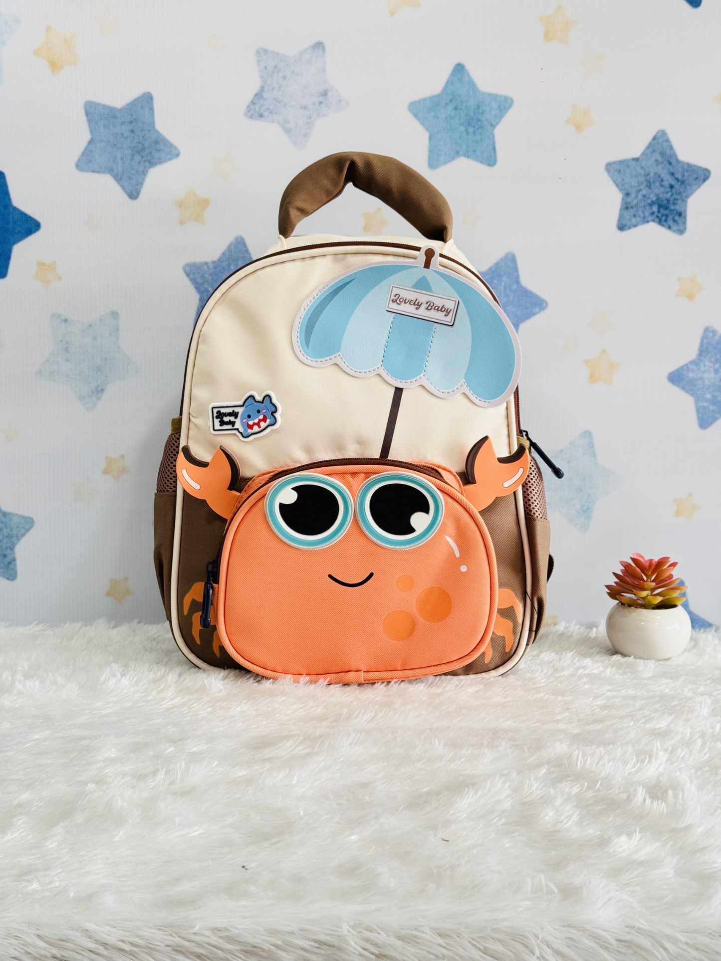 Crab Design Kids Backpack for Kids | Lightweight Waterproof School Bag