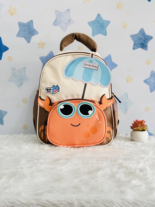 Crab Design Kids Backpack for Kids | Lightweight Waterproof School Bag