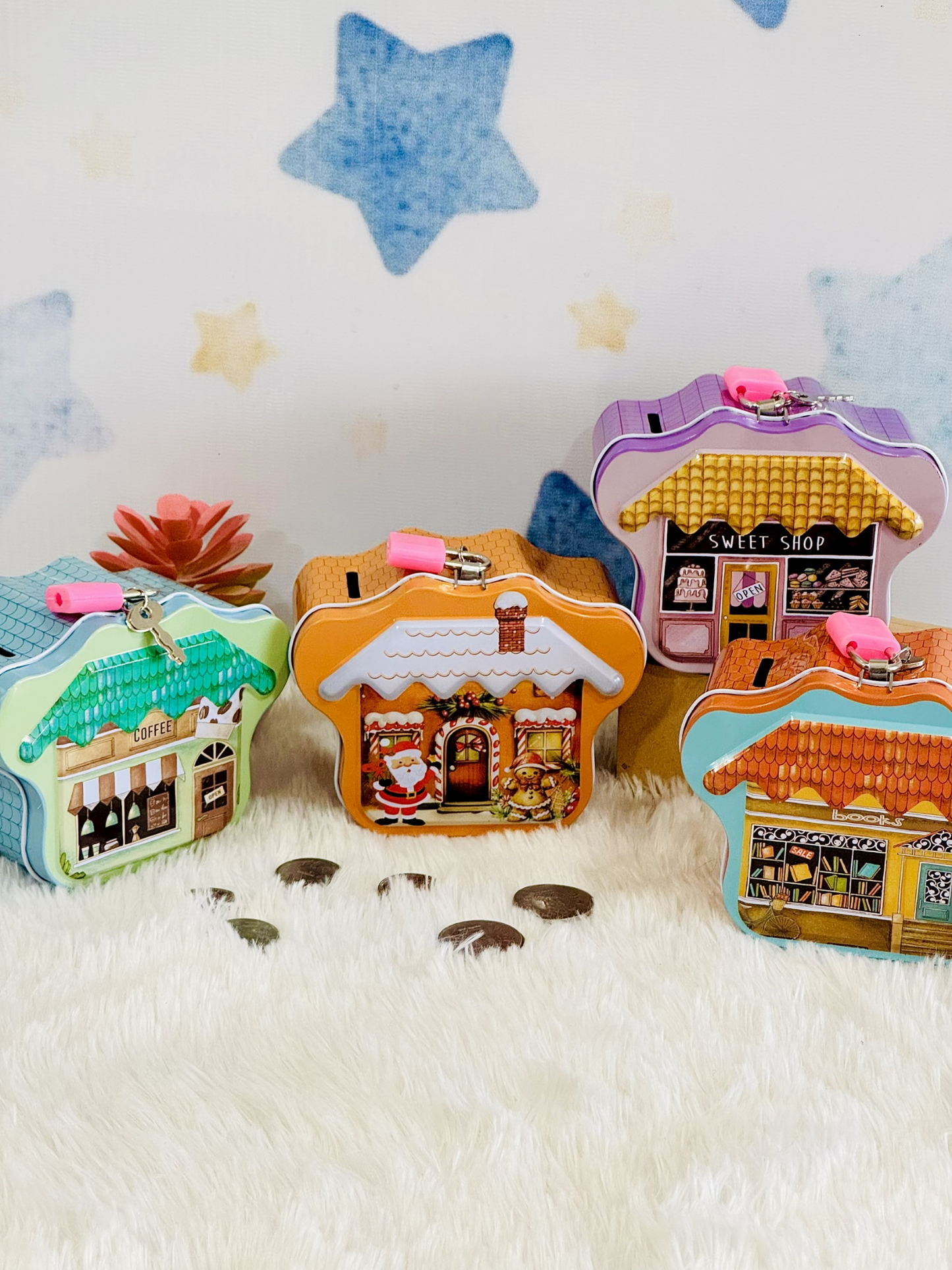 Mini Tin Money Saving Box