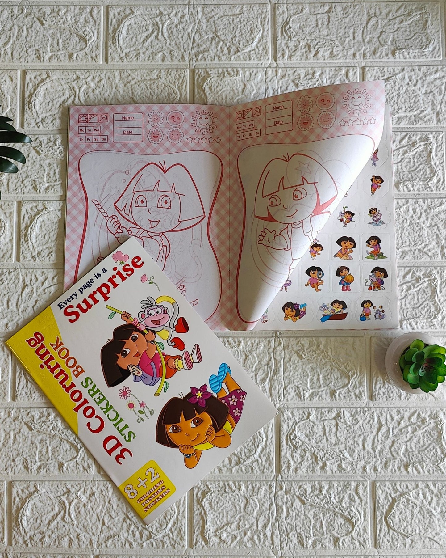 3D Colouring Stickers Book