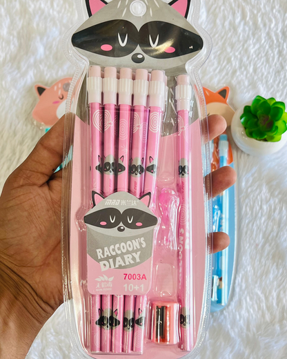 Cute Animal 12ps Pencil Set