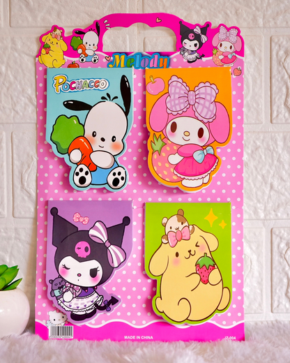 Cute Mini Diaries (Pack Of 4)