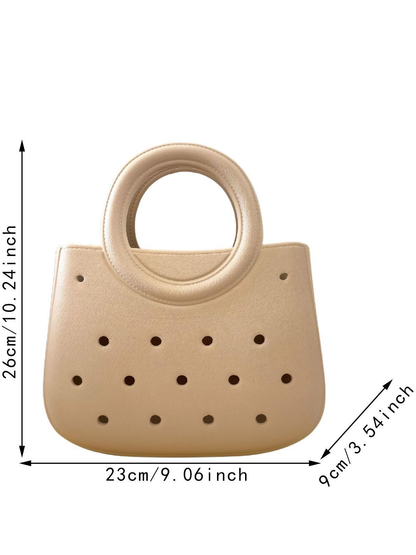 Round Handle Crocs Beach Bag