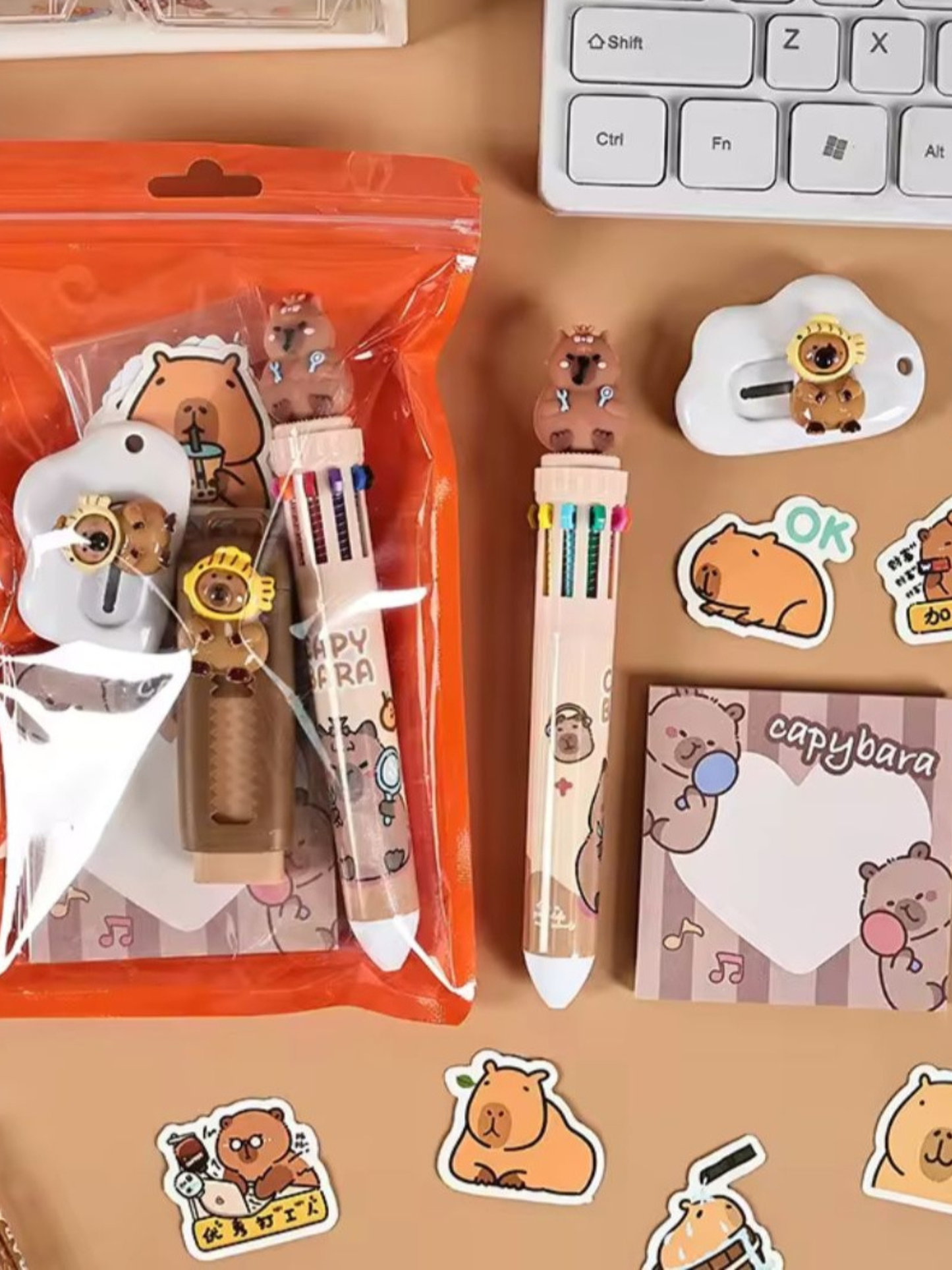 Premium Capybara 5ps Stationery Set