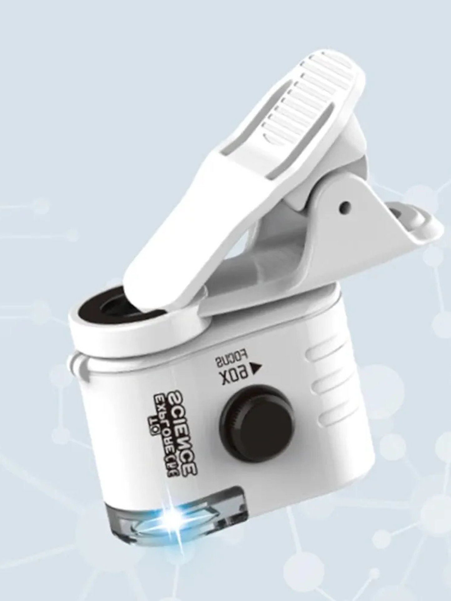 60X Mini LED Handheld Microscope Magnifying Glass