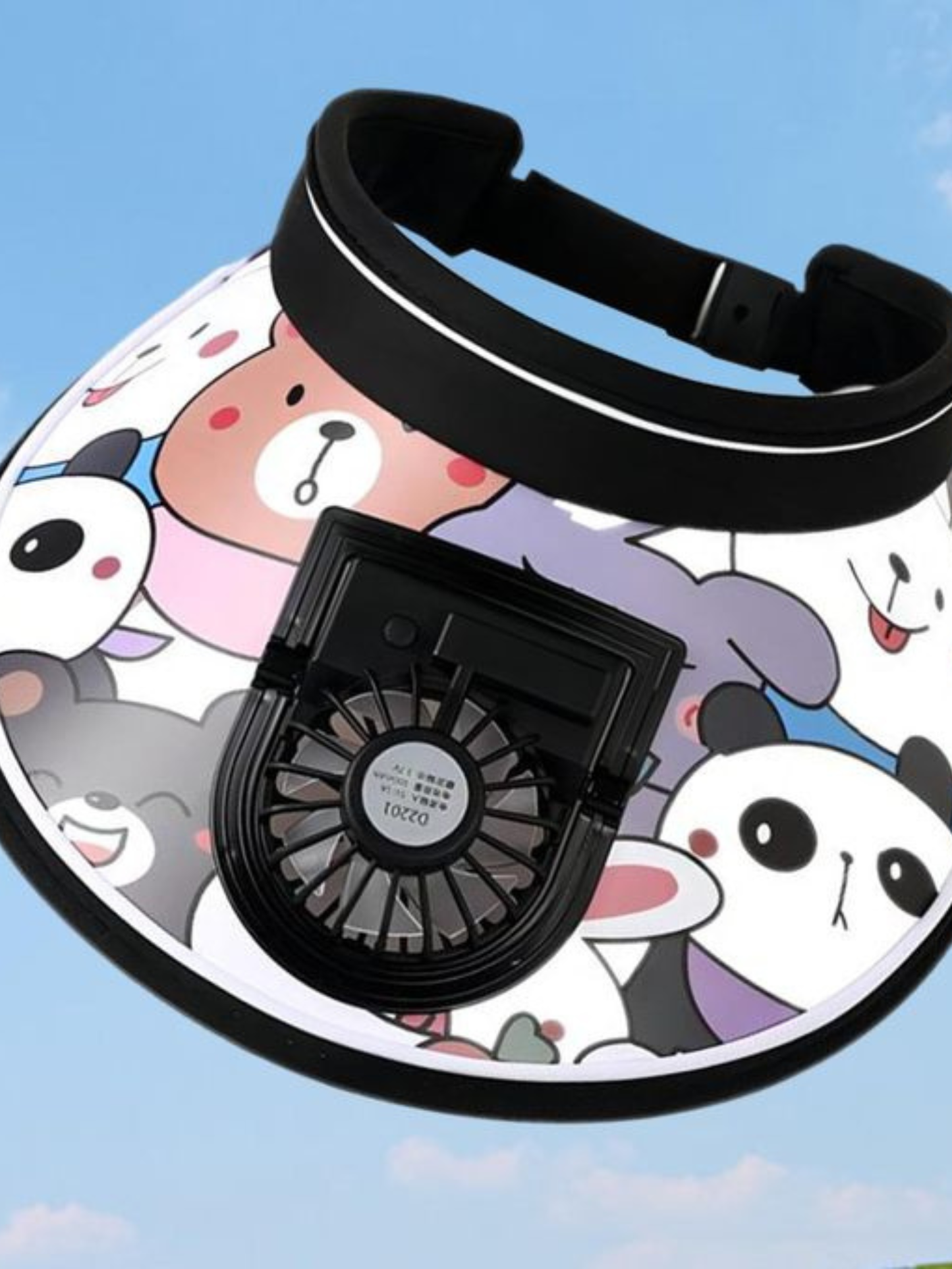 Kids Visor Hat With Fan