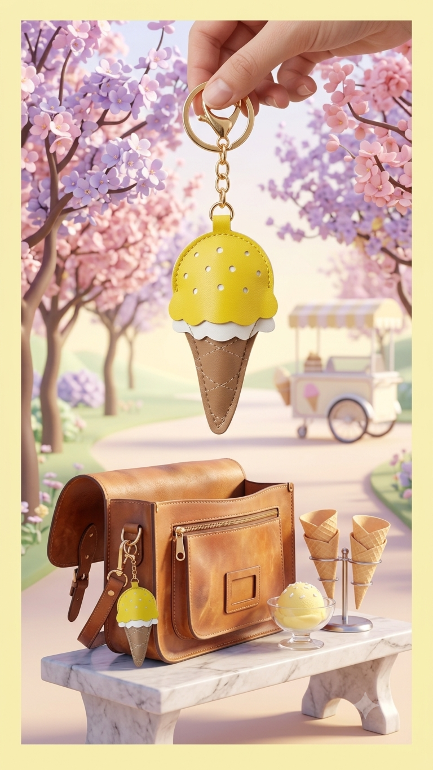 PU Leather Charms And Keychain