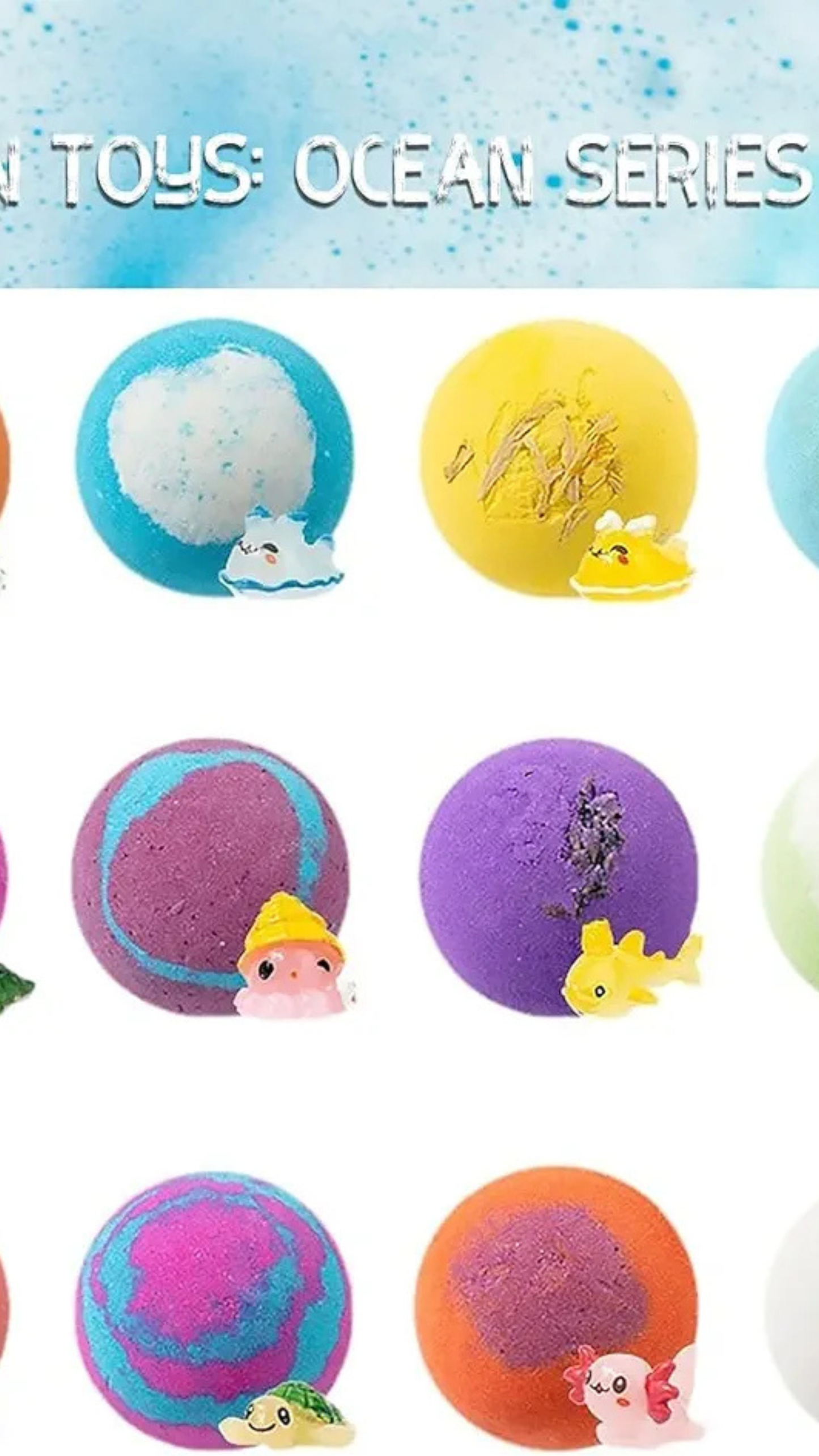 Colorful Bath Bombs With Inside Surprise Toy (Pack Of 2)