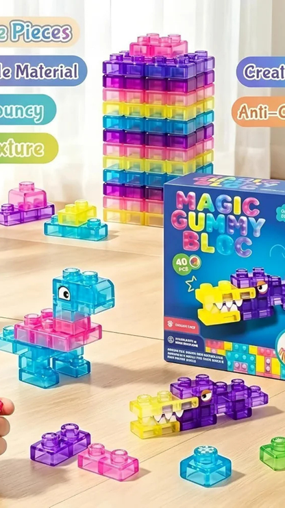 40 pcs Gummy Building Blacks