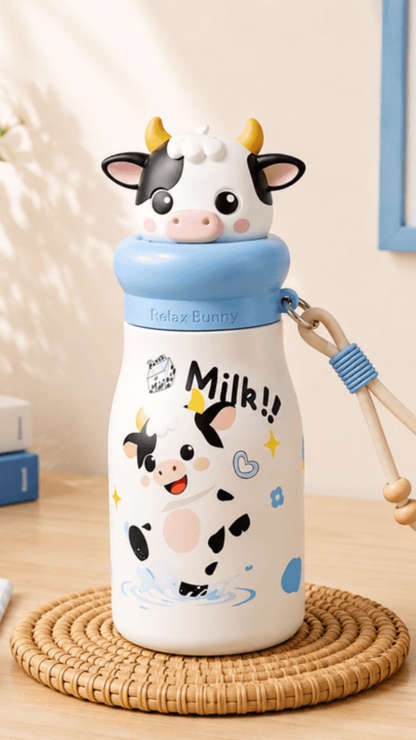 500ml Animal Series Insulated Water Bottle With Carry Strap