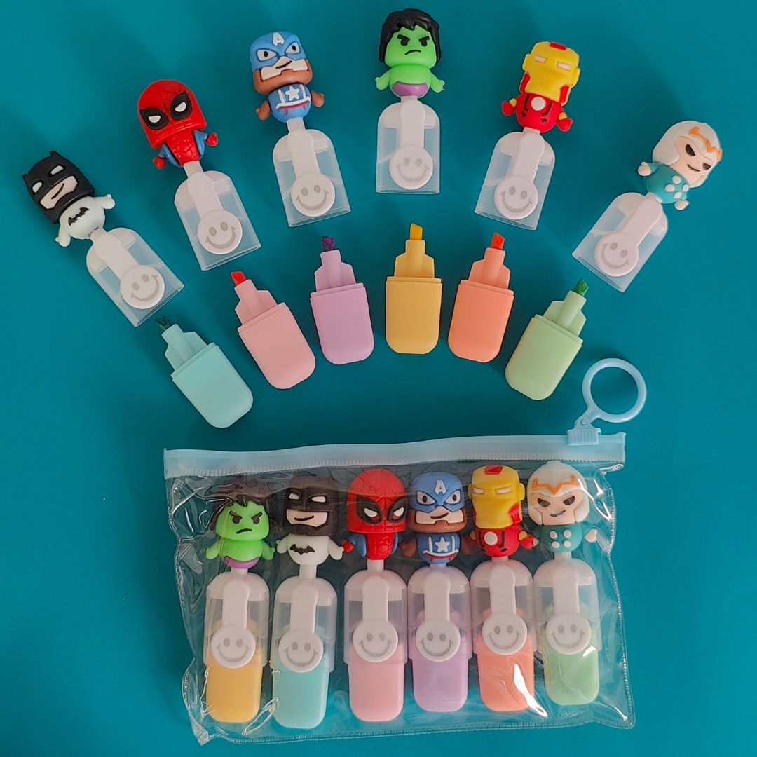 Superhero Highlighter (Set Of 6)