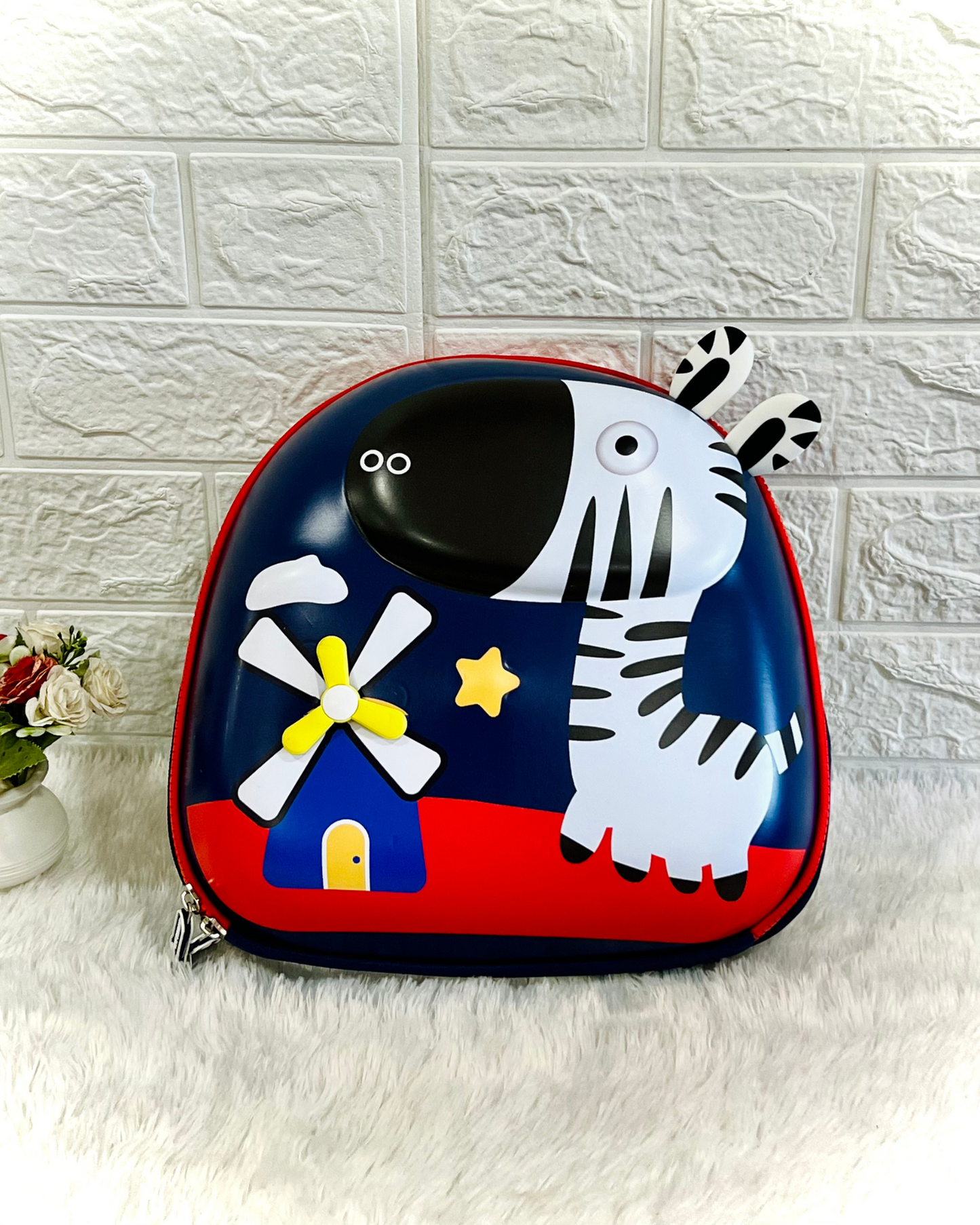 12" Zebra Kids Backpack | Pre-School Nursery Bag for Kids