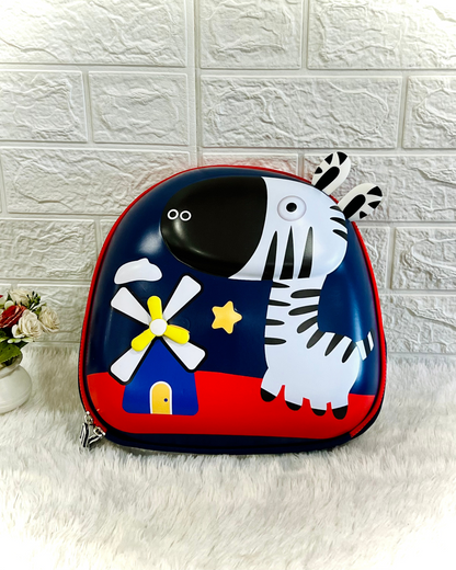 12" Zebra Kids Backpack | Pre-School Nursery Bag for Kids