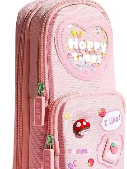 3 Zip Vertical Stationery Pouch