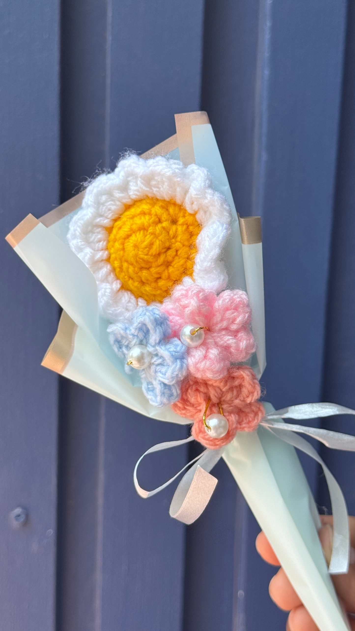 Mini Handcrafted Crochet Flower Bouquet
