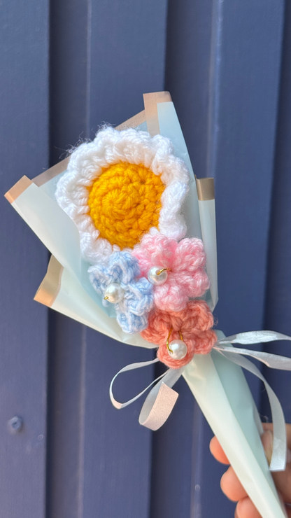 Mini Handcrafted Crochet Flower Bouquet
