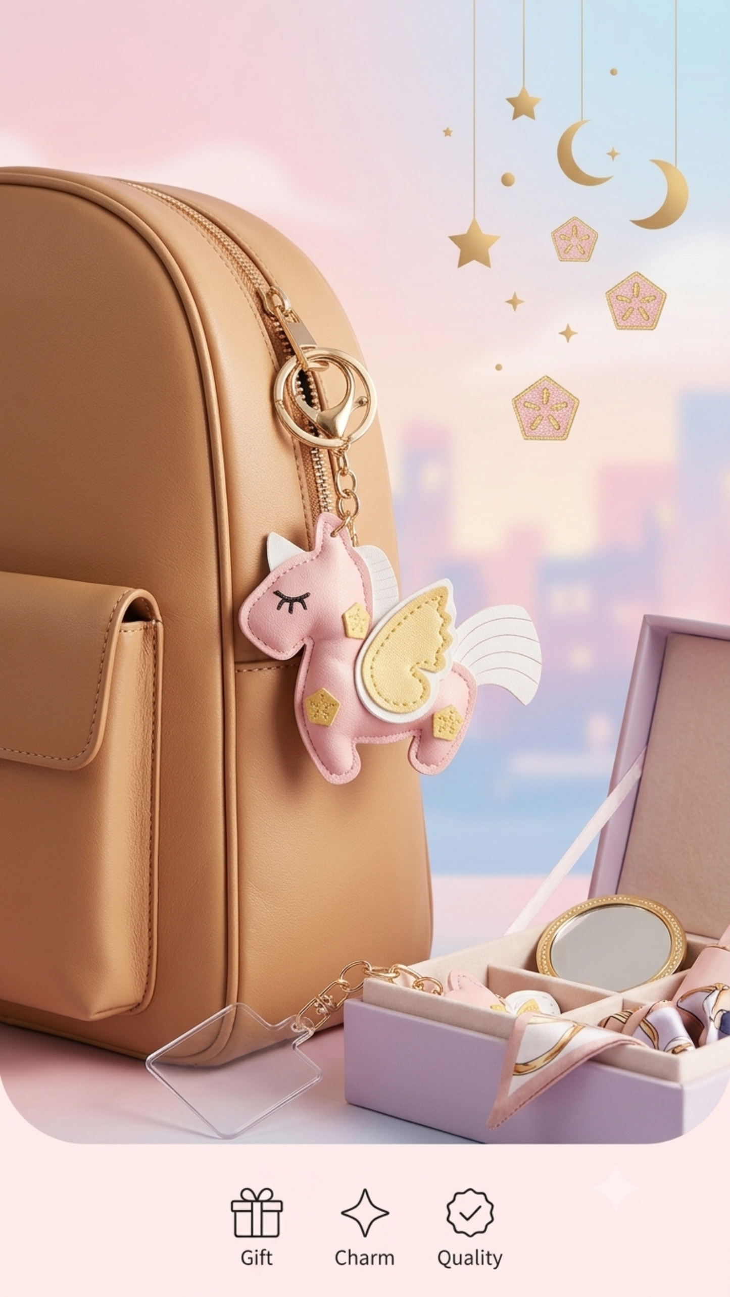 PU Leather Charms And Keychain