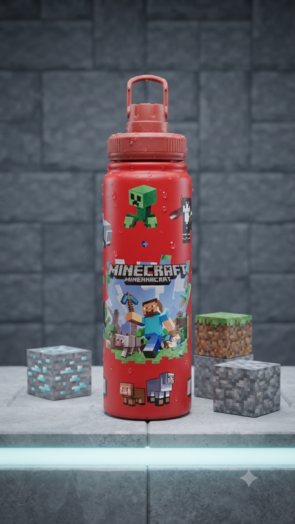 800ml Minecraft Stainless Steel Bottle