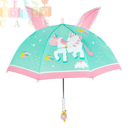 3D Green Unicorn Umbrella