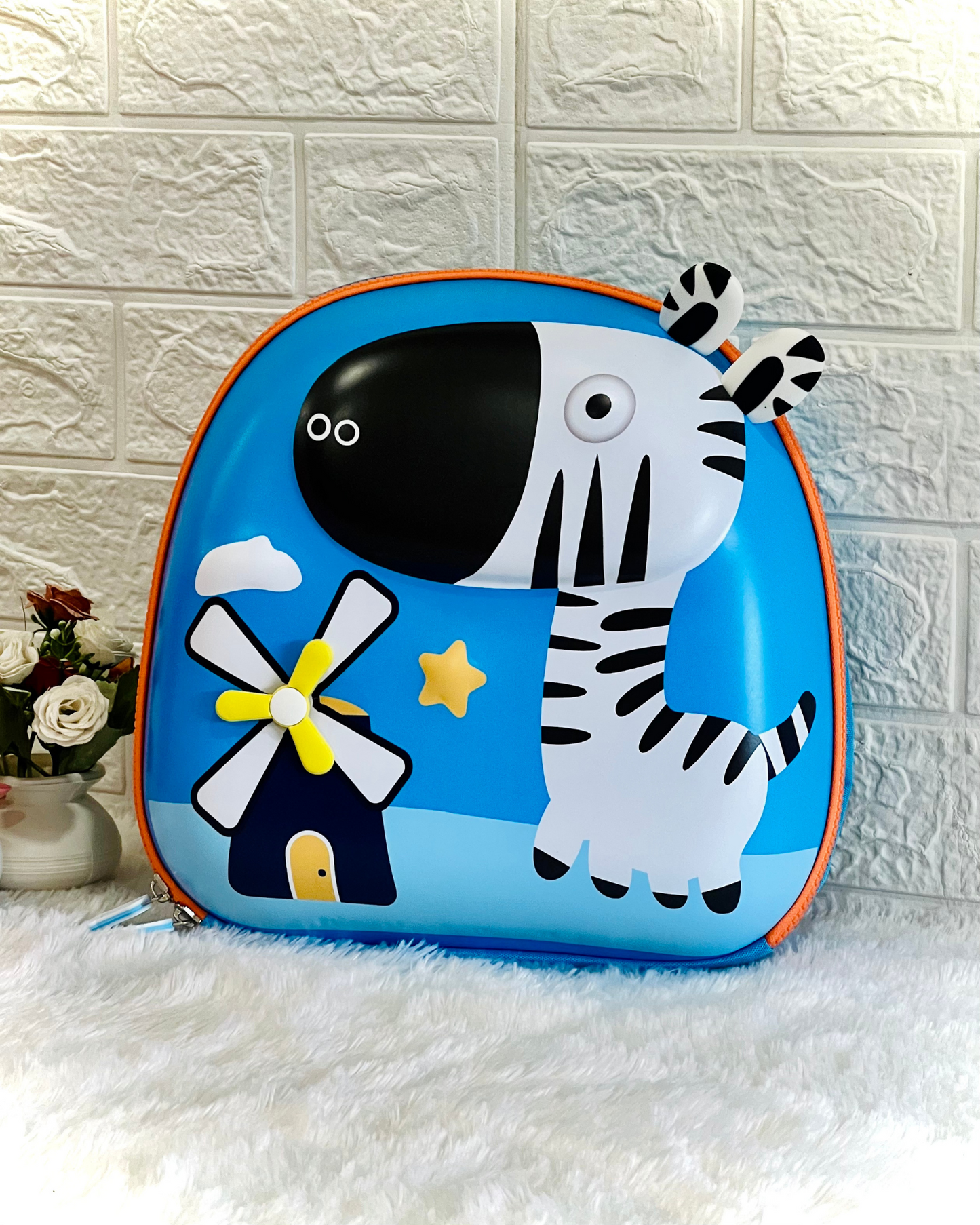 12" Zebra Kids Backpack | Pre-School Nursery Bag for Kids