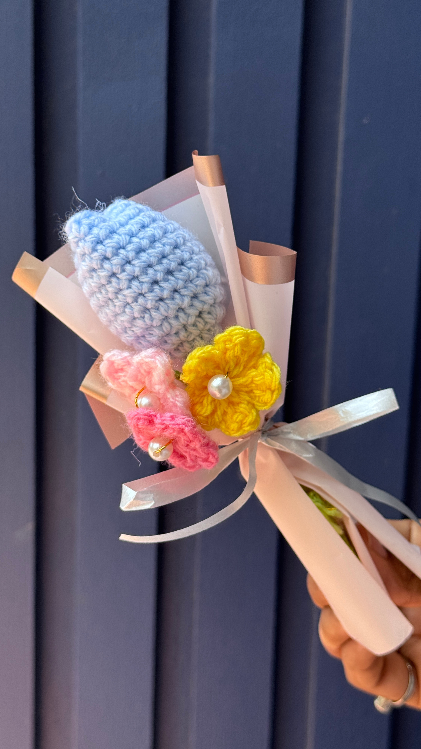 Mini Handcrafted Crochet Flower Bouquet