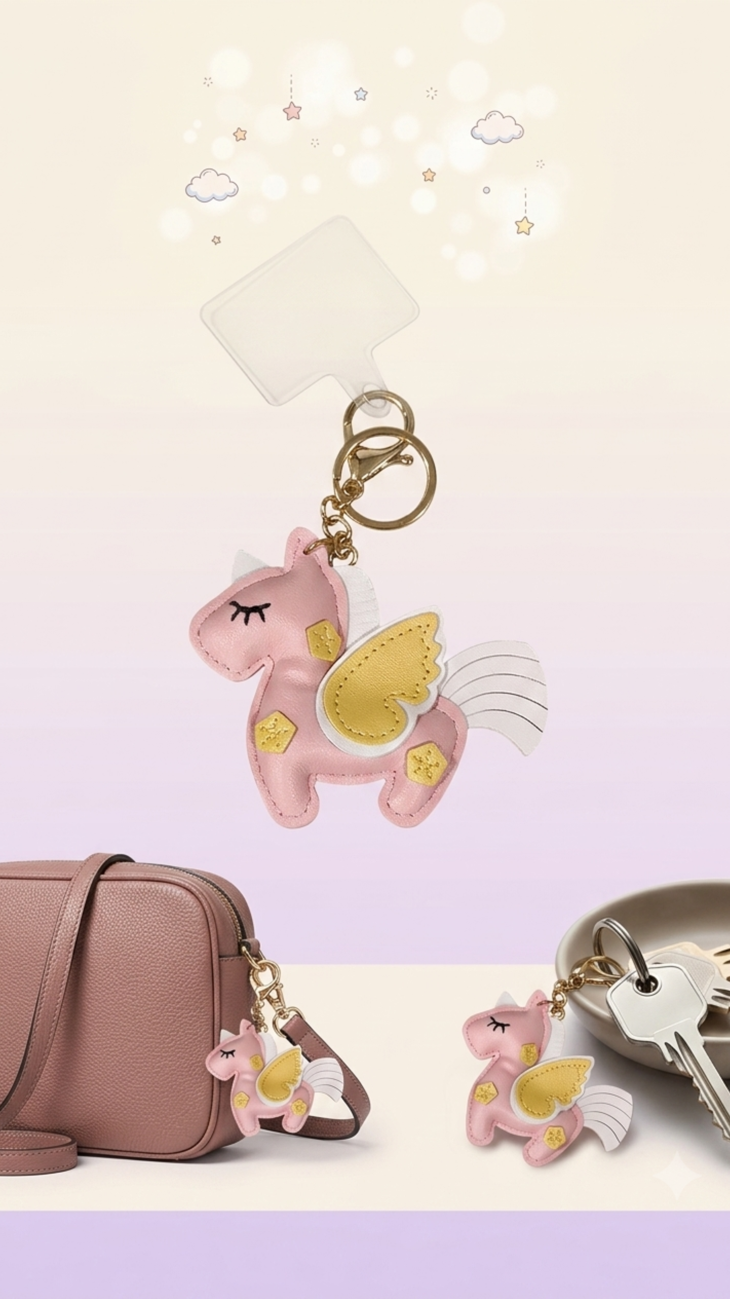 PU Leather Charms And Keychain