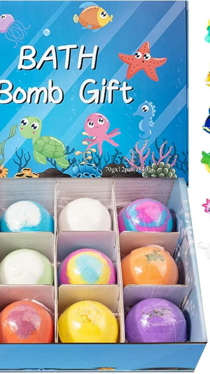 Colorful Bath Bombs With Inside Surprise Toy (Pack Of 2)