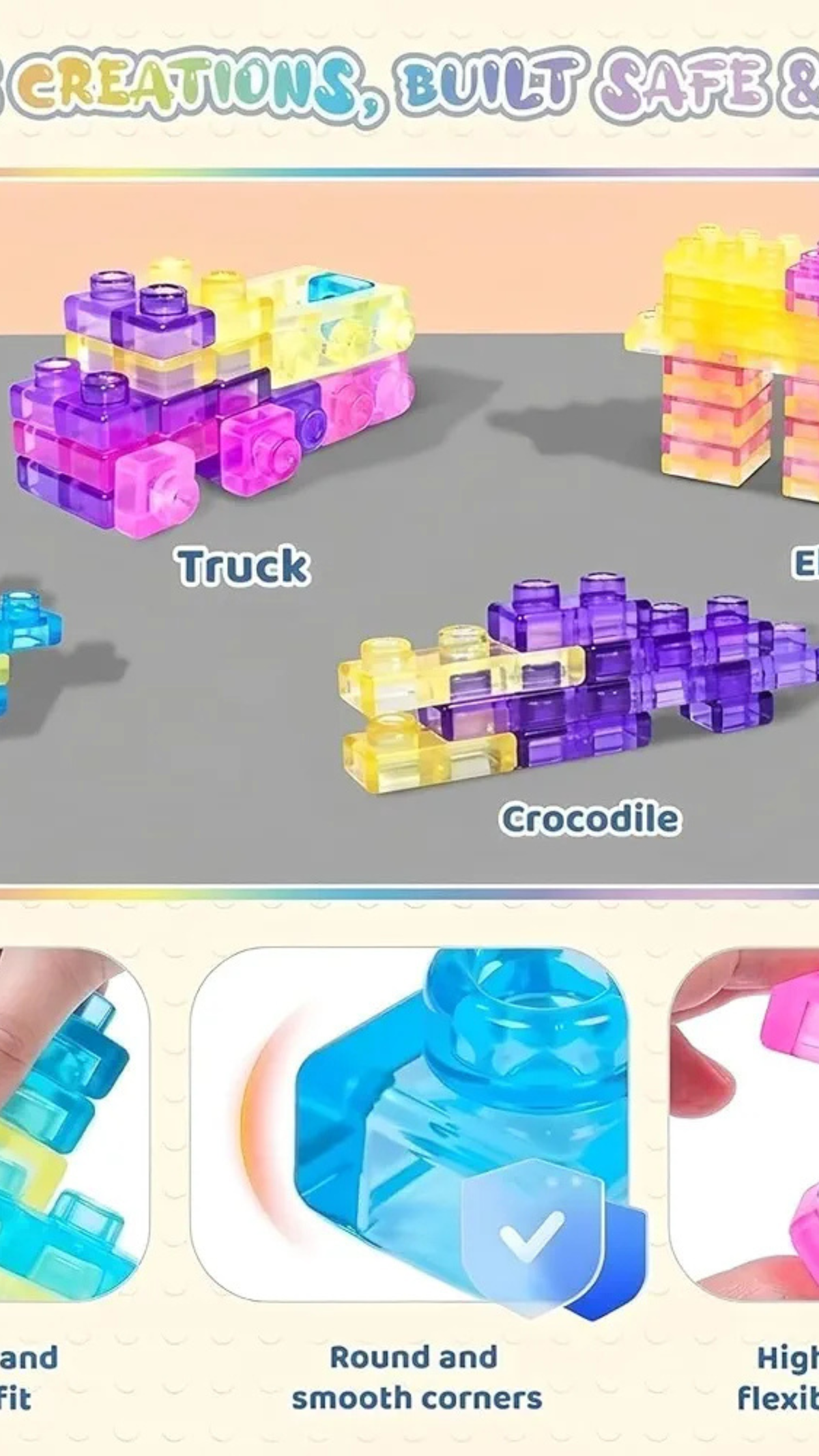 40 pcs Gummy Building Blacks
