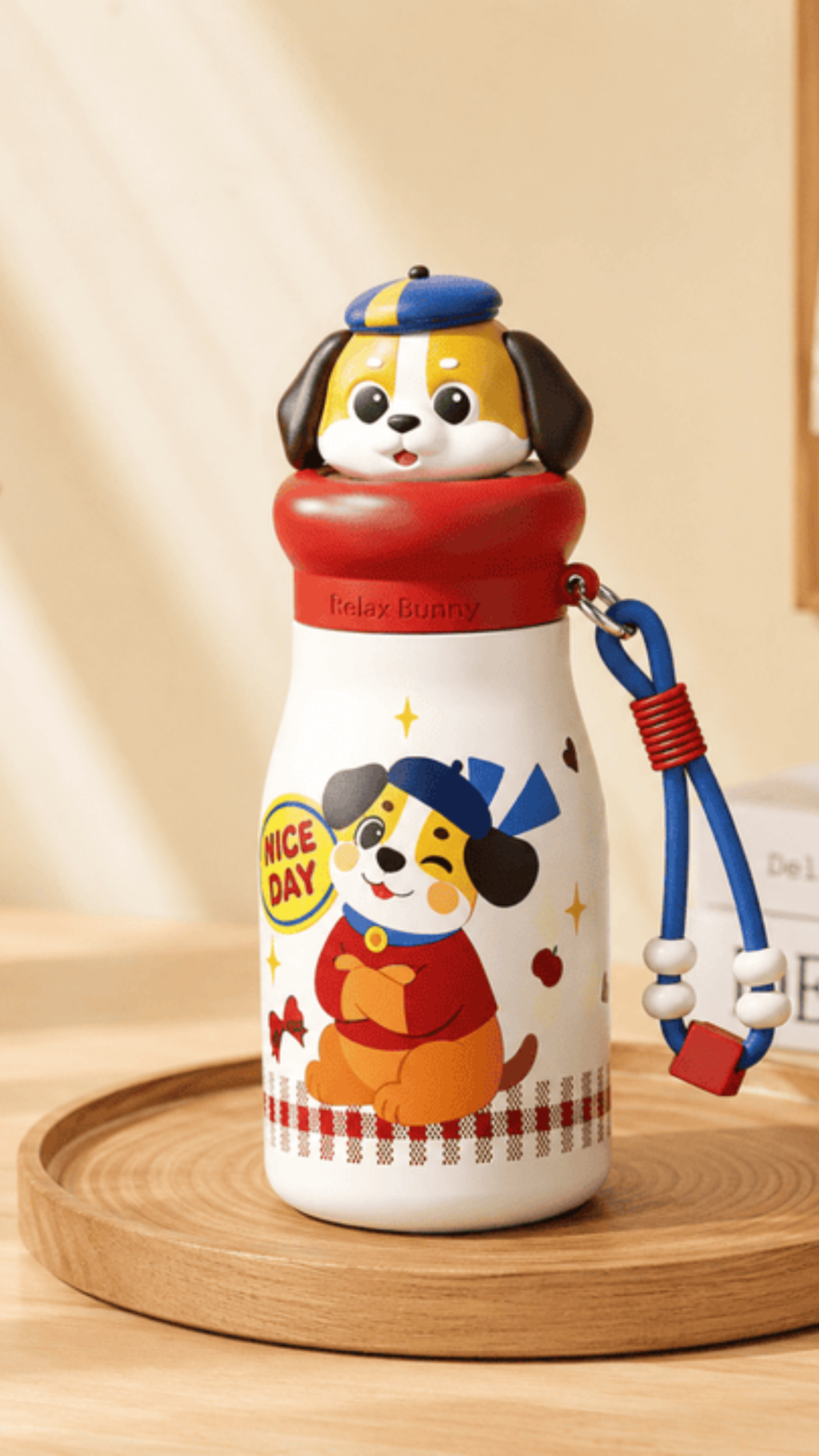 500ml Animal Series Insulated Water Bottle With Carry Strap