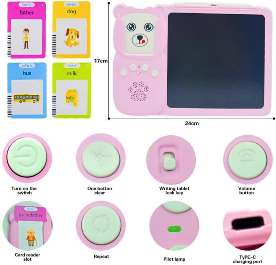 Talking Flash Cards LCD Writing Tablet