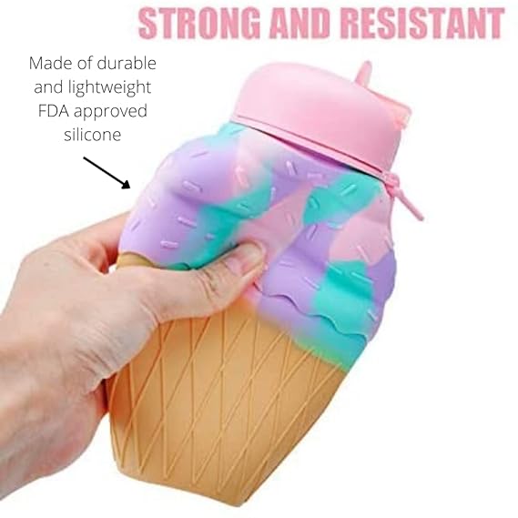 Silicone Icecream Water Bottle
