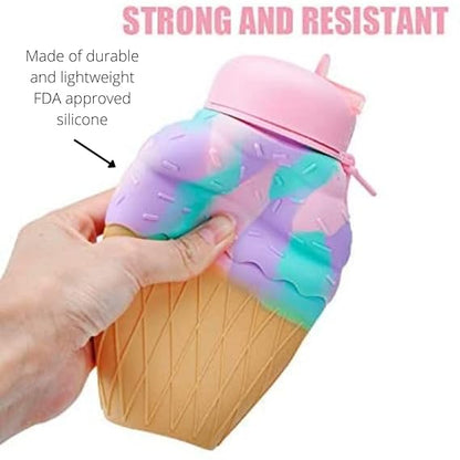 Silicone Icecream Water Bottle