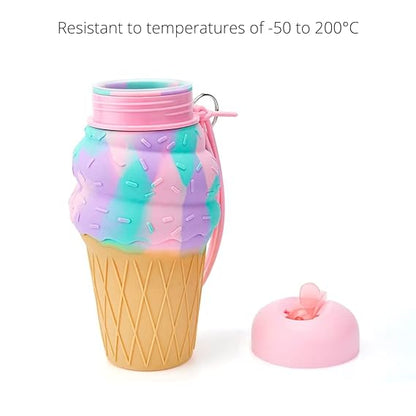 Silicone Icecream Water Bottle