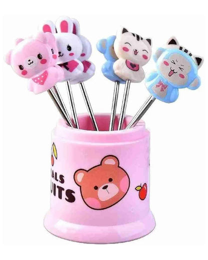 Cute Animal Steel Fruit Fork