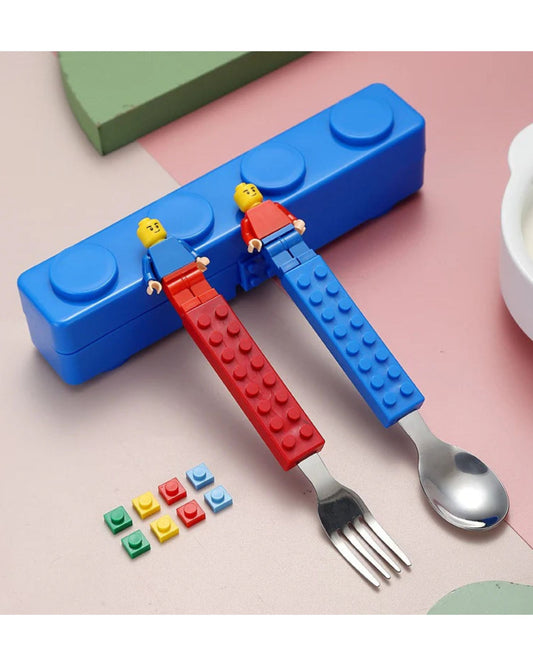 Building Block Spoon & Fork Set