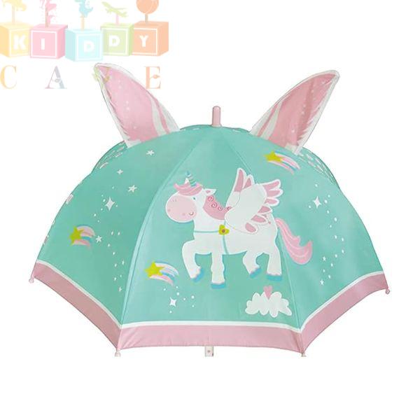 3D Green Unicorn Umbrella
