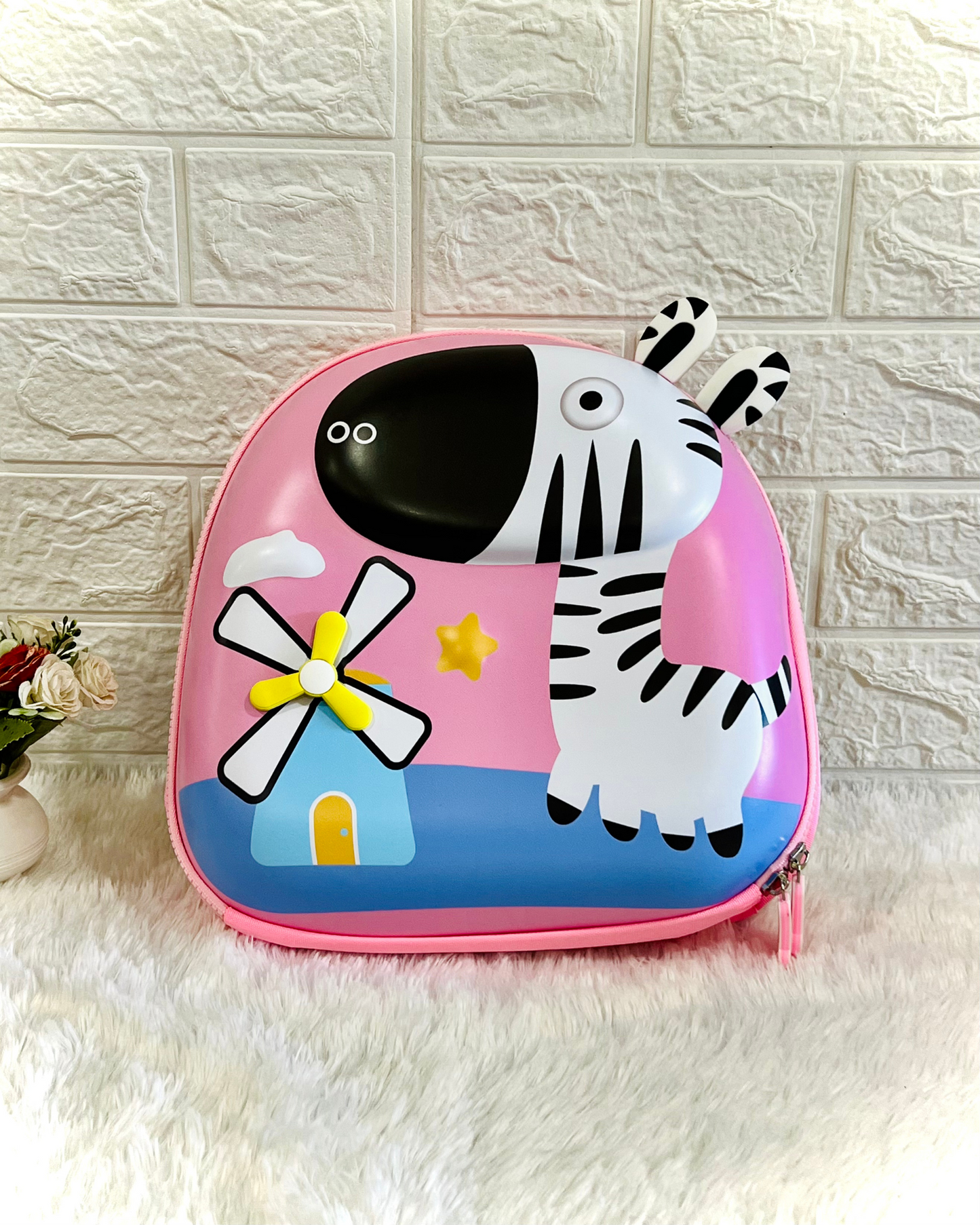 12" Zebra Kids Backpack | Pre-School Nursery Bag for Kids